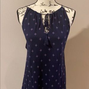 Multi-colored Tank top, string and tie detail